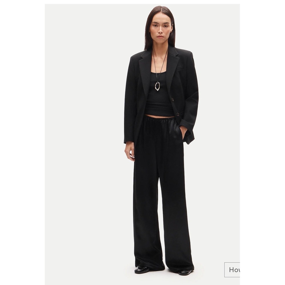J.CREW Petite Cosmo Pant in Luster Charmeuse Size XSP Black NEW Career CN715